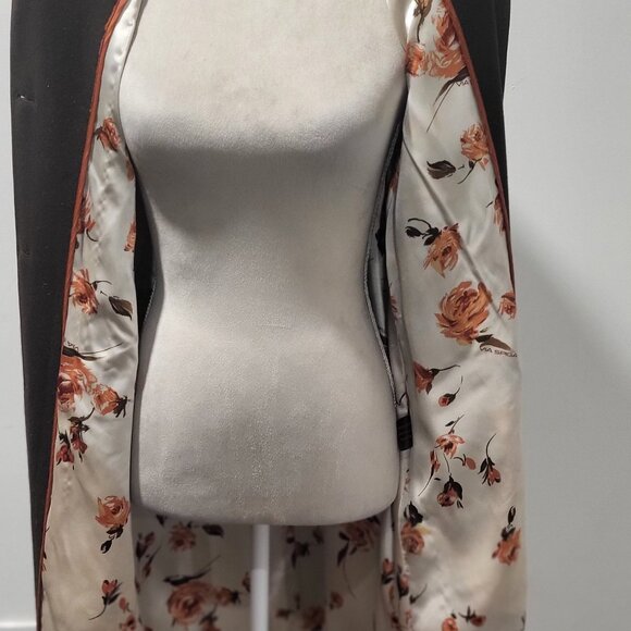 Via Spiga Size 4 (6) Made in Ukraine, 100 % Wool Dark Espresso Mid-Length Coat - Picture 4 of 7